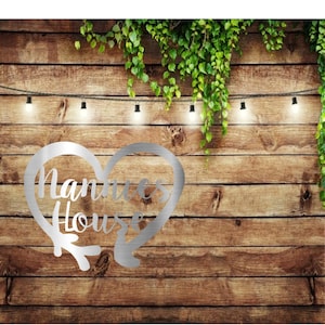 Nannies House digital dxf download laser cnc plasma waterjet custom metal sign