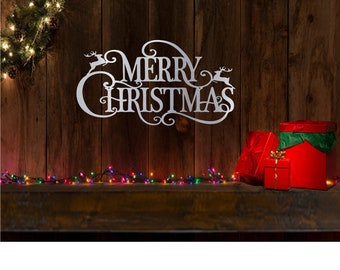 Merry Christmas Zeichen DXF Digitaler Download Laser WasserstrahlPlasma Feiertage