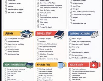 Lista di cose essenziali per il dormitorio!