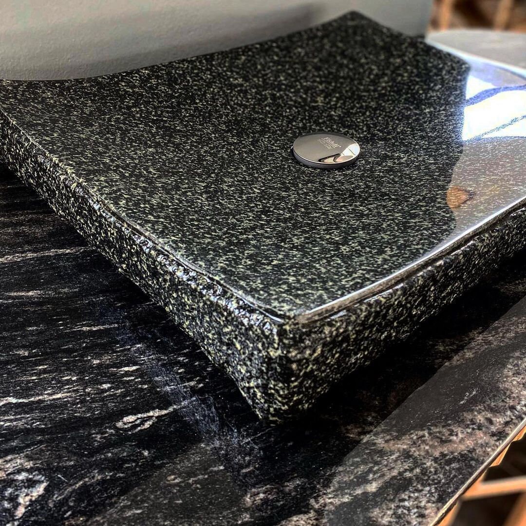 Marble Vessel Sink, Bathroom Vessel Sink, Marble Bathroom Sink, Black ...