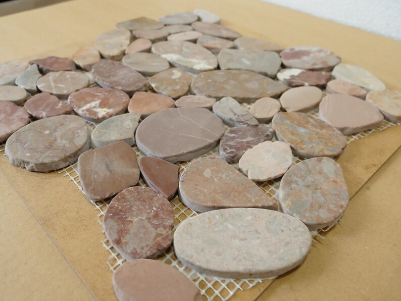 Flat Marble Tile Price per Sq. Ft., Mosaic Pebbles Tiles, Decorative