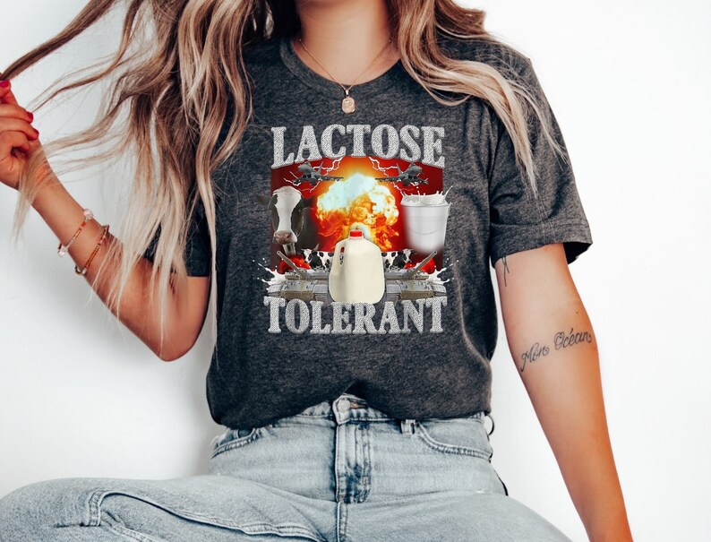 Lactose Intolerant Funny Gift Tshirt for Friends, Free Milk LMAO Shirt