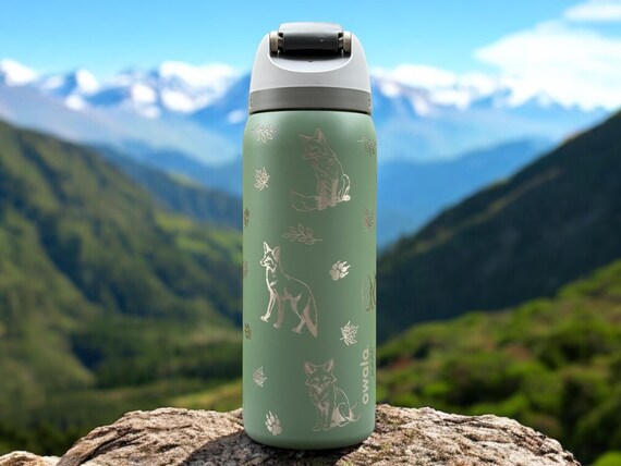 Fox OWALA 32oz Freesip Engraved Water Bottle, Woodland Animal