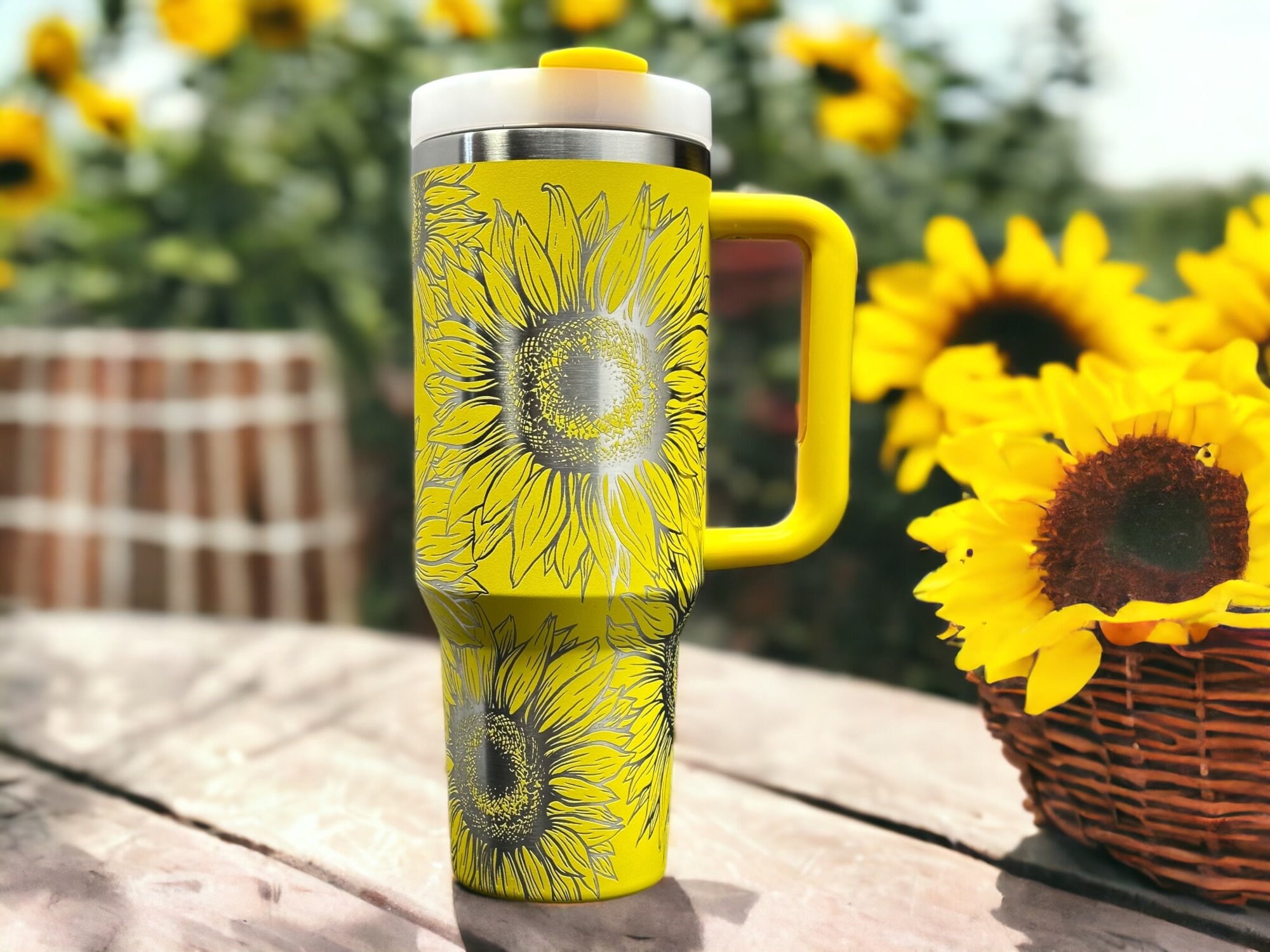 Vintage Sunflower Thermos/ Rusty/ Plaid Thermos/ Bottle/ Christmas