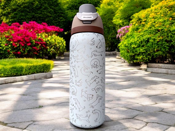 Dachshund OWALA 32oz Freesip Water Bottle, Laser Engraved, Wiener