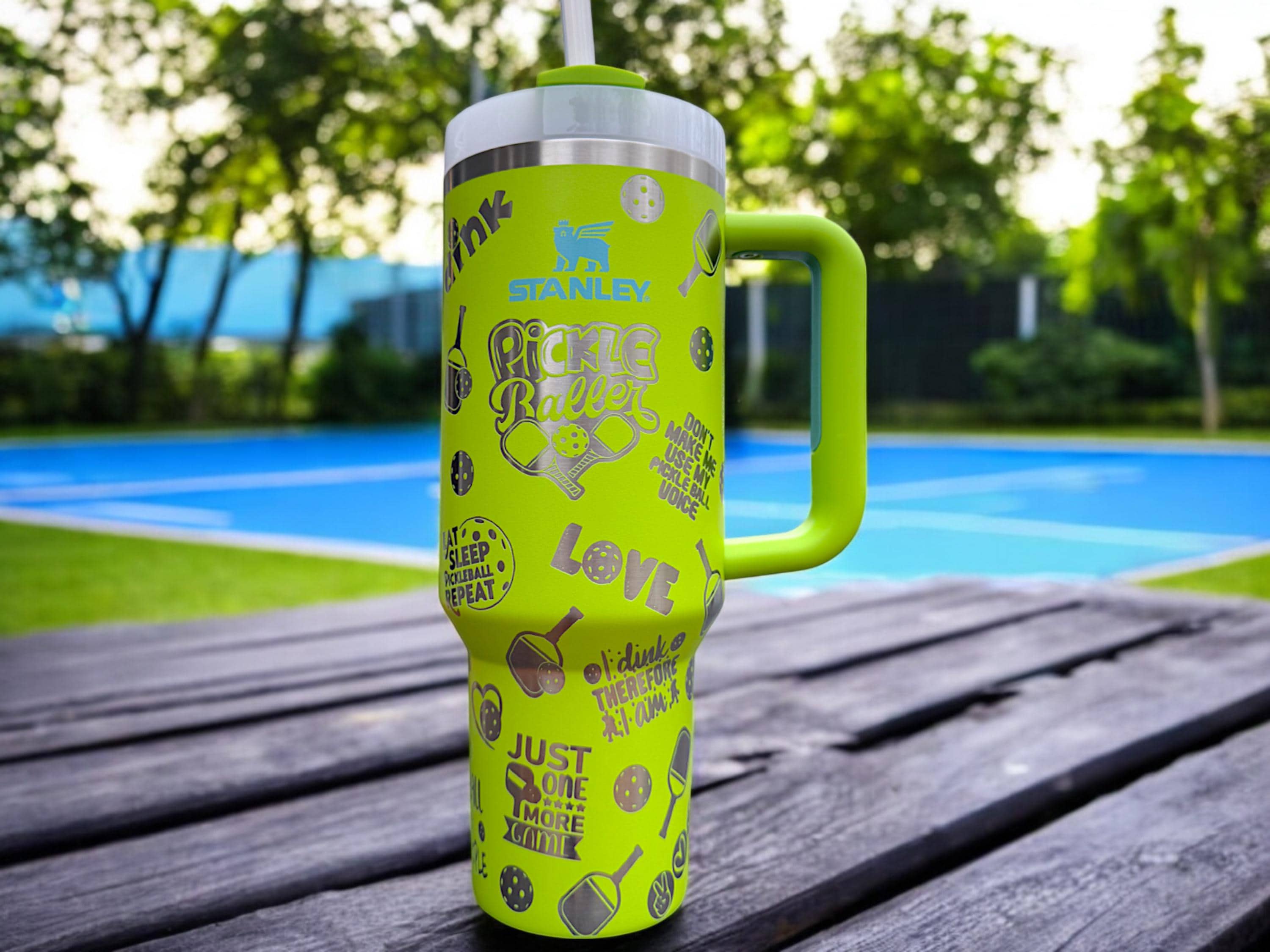 Pickleball 40oz Stanley OR Generic Laser Engraved Tumbler