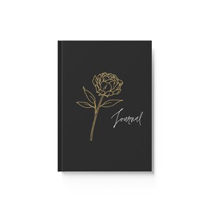 Rose Black and Gold Hard Backed Journal