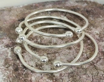 Thick West Indian Bangles, Set Of 4 Bangles, Sterling Silver Bangles, Bangles, West Indian Silver Bangles, Silver Boho bangles for women