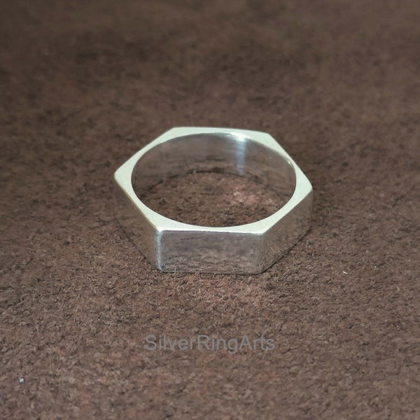 Hex Nut Ring Etsy