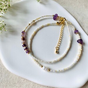 Amethyst beaded necklace zdjęcie 5