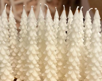 Organic Ivory Beeswax Pine Tree Taper Candle | Organic | Home Decor | Bestseller | Eco Friendly
