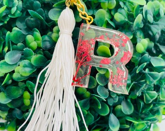 Acrylic Initial Keychain - Letter R