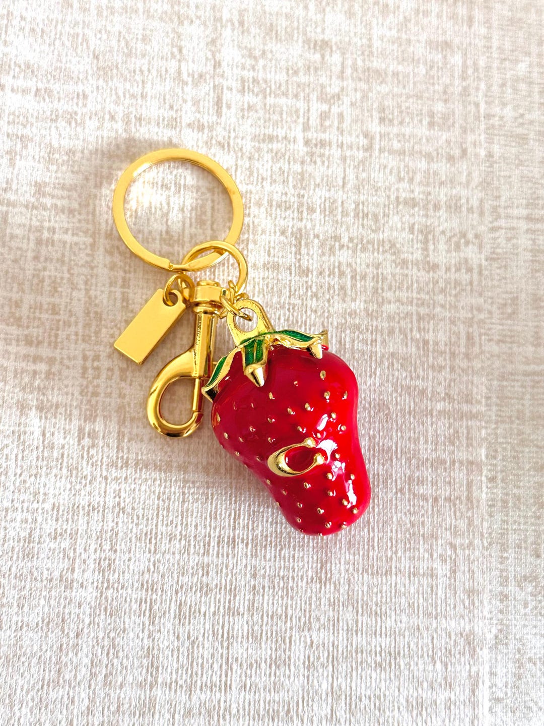 Strawberry Keychain - Classy - Elegant - Strawberry - Birthday - Gift ...