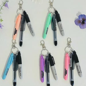 Pastel Mini Pen Set - Nurse Badge set-Badge Reel Accessory - Pen Keychain - Mini Pen  - Nurse Gift - Teachers Gift - Medical-  3-in-1