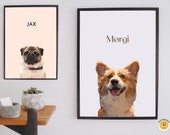 Custom Pet Portrait, Watercolor Pet Painting, Digital Painted from Photo, Pet memorial gif, Pet gifts, Digital Watercolor Painting Wall Art