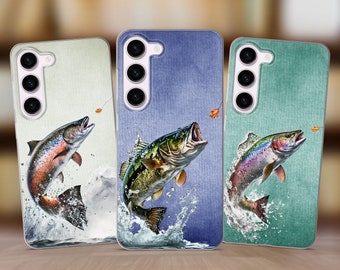 Fishermen Phone Case Fish Cover fits Samsung S26 S25 S24 FE S23 Plus S22 S21 S20 FE fit Samsung A56 A53 A52s A36 A15 A14 A26 A16 A35 A55 A17