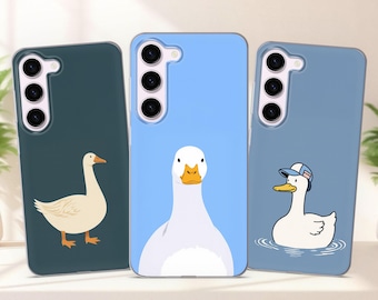 Animierte Ente Handytasche Lustige Kunst Cover passend für Samsung S25 S24 S23 S22 S21 S20 FE passend für Samsung A56 A55 A54 A53 A36 A35 A34 A16 A15 A14 A26 A17