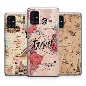 Travel and Adventure Phone Case fits Samsung S24 Ultra S23 Plus S22 S21 S20 FE fit Samsung A54 53 A52s A34 A15 A14 A13 A12 A35 A55 A05