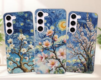 Vincent Van Gogh Inspired Art Cover fits Samsung S25 S24 FE S23 Plus S22 S21 S20 fit Samsung A56 A55 A54 A53 A36 A35 A34 A16 A15 A14 A26 A17
