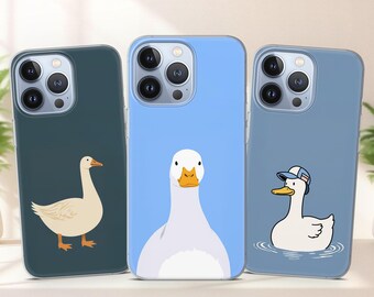 Animated duck Phone Case Funny Animal Cover for iPhone 16 Pro Max 15  14 Pro 13 12 for Pixel 9 9Pro 8Pro 6 for Huawei Mate 40 30 pro P50 P40