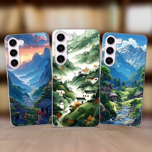Japanese Asian Lofi Phone Case fits Samsung S25 S24 FE S23 Plus S22 S21 S20 FE fit Samsung A56 A53 A52s A36 A15 A14 A26 A16 A35 A55