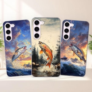 Angeln Handytasche passend für Samsung S25 S24 FE S23 Plus S22 S21 S20 FE passend für Samsung A55 A56 A53 A52s A35 A36 A15 A14 A26 A16