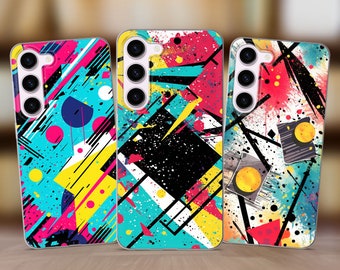 Funky 80s 90s Retro Phone Case fits Samsung A55 A15 A53 A52s A36 A14 A26 A16 A35 A56   fit Samsung S25 S24 FE S23 Plus S22 S21 S20 FE A17