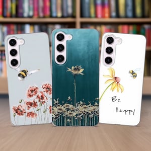 Bee Bumblebee Phone Case fits Samsung S25 S24 FE S23 Plus S22 S21 S20 FE fit Samsung A56 A53 A52s A36 A15 A14 A26 A16 A35 A55