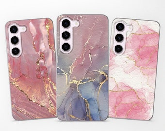 Marble Colored Style Phone Case fits Samsung S25 S24 FE S23 Plus S22 S21 S20 FE fit Samsung A56 A53 A52s A36 A15 A14 A26 A16 A35 A55 A17