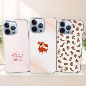 Funda de teléfono con diseño de perro de dibujos animados para iPhone 16 Pro Max 15 14 Pro 13 12 para Pixel 9 9Pro 9Pro XL 8Pro 6 para Huawei Mate 40 30 pro P50 P40