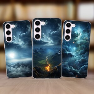 Dark Sky Phone Case fits Samsung S25 S24 FE S23 Plus S22 S21 S20 FE fit Samsung A25 5G A56 A53 A52s A36 A15 A14 A26 A16 A35 A55