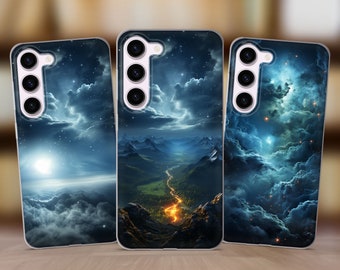 Dark Sky Phone Case fits Samsung S26 S25 S24 FE S23 Plus S22 S21 S20 FE fit Samsung A25 5G A56 A53 A52s A36 A15 A14 A26 A16 A35 A55 A17