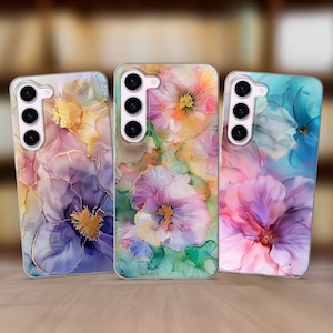 Floral Art Phone Case fits Samsung S25 S24 FE S23 Plus S22 S21 S20 FE fit Samsung A55 A56 A53 A52s A35 A36 A15 A14 A26 A16