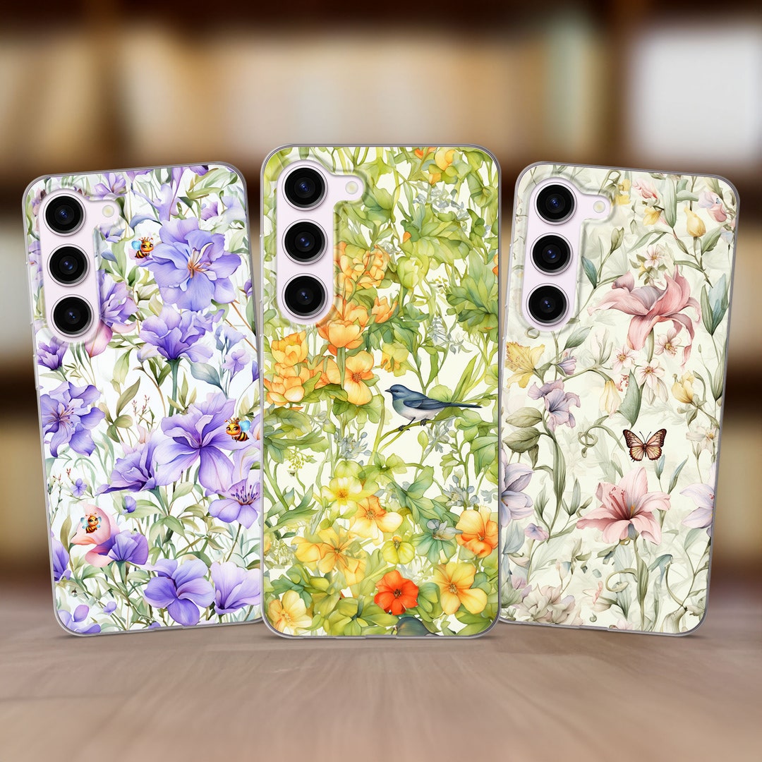 Cell Phone Case Spring Spring Flowers Phone Case Fits Samsung S25 S24 FE S23 Plus S22 S21 S20 ...