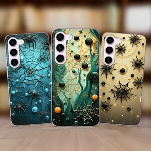 Spiders Phone Case fits Samsung S24 FE S23 Plus S22 S21 S20 FE fit Samsung A54 A53 A52s A34 A15 A14 A13 A16 A35 A55