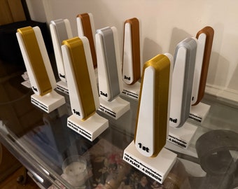 Custom Pinball Trophy for Tournaments, Personalized Pinball Flipper Award, Unique Pinball Gift, Arcade Competition Prize, Custom Plaque