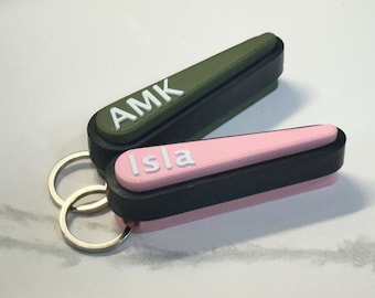 Custom Pinball Flipper Keychains - Personalized with Your Choice of Text & Colors | Gift For Dad/Husband | Real Flipper Ring