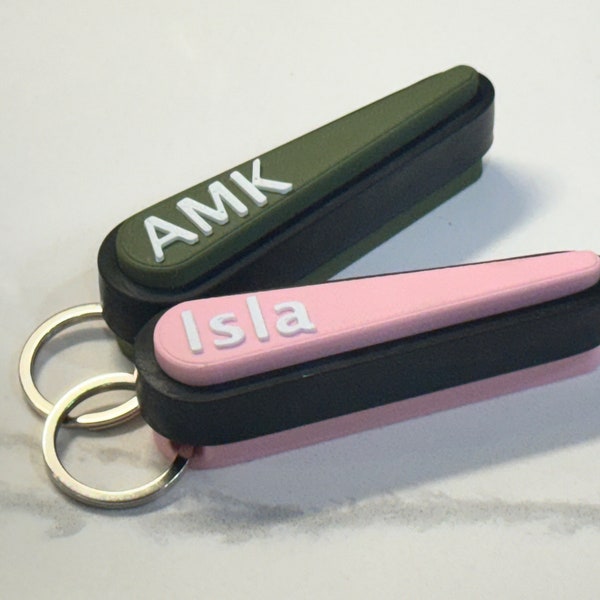 Custom Pinball Flipper Keychains - Personalized with Your Choice of Text & Colors | Gift For Dad/Husband | Real Flipper Ring