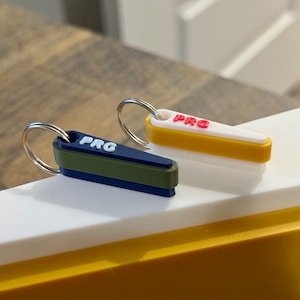 MINI Pinball Flipper Custom Keychain - Personalized with Your Choice of Text & Colors