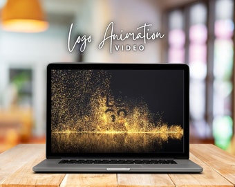 Sparkling Glitter Dust Gold Logo Reveal Luxurious Logo Intro Logo Animation with music