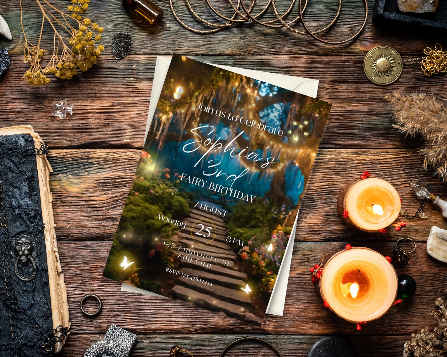 Custom Magical Forest Birthday Printable Invitation Fairy Land ...