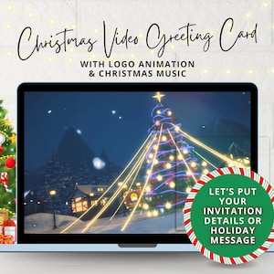 Animated Christmas Logo Video: Corporate Holiday Party Invitation (Digital Download