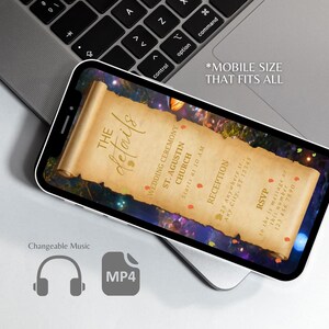 Electronic Wedding Invitation Video Enchanted Mushroom Fantasyland Digital Wedding Video Custom Animated Wedding Invite