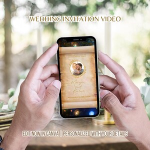 Fantasy Wedding Invitation Video Enchanted Mushroom Forest Theme Custom Digital Wedding Video Electronic Invite