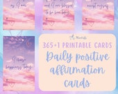 365 Daily Affirmation Cards, Printable Affirmation Cards, Digital Affirmation Cards, Positive Self-Love Cards, Quote Cards, I am affirmation