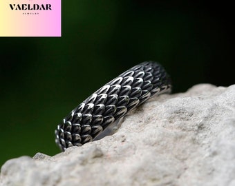 Fidget dragon skin ring for men, Relaxing ring for woman, Stress relief ring, birthday gift, Handmade jewelry, anniversary gift,for lover