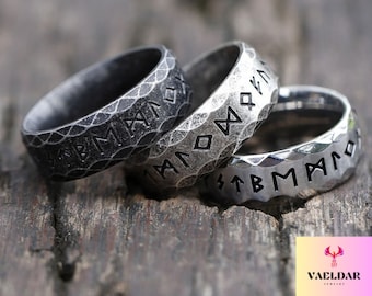 Viking barbarian man ring, ring for men, runes ring for him, Vintage Norse ring, Men's Vintage Wedding Ring,Birthday gift, gift for lover