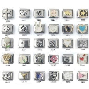 Italian Charms classic 9mm size limited,gold and stainless charm links ,Custom bracelet, Italian Charms,Charms With Sayings 221
