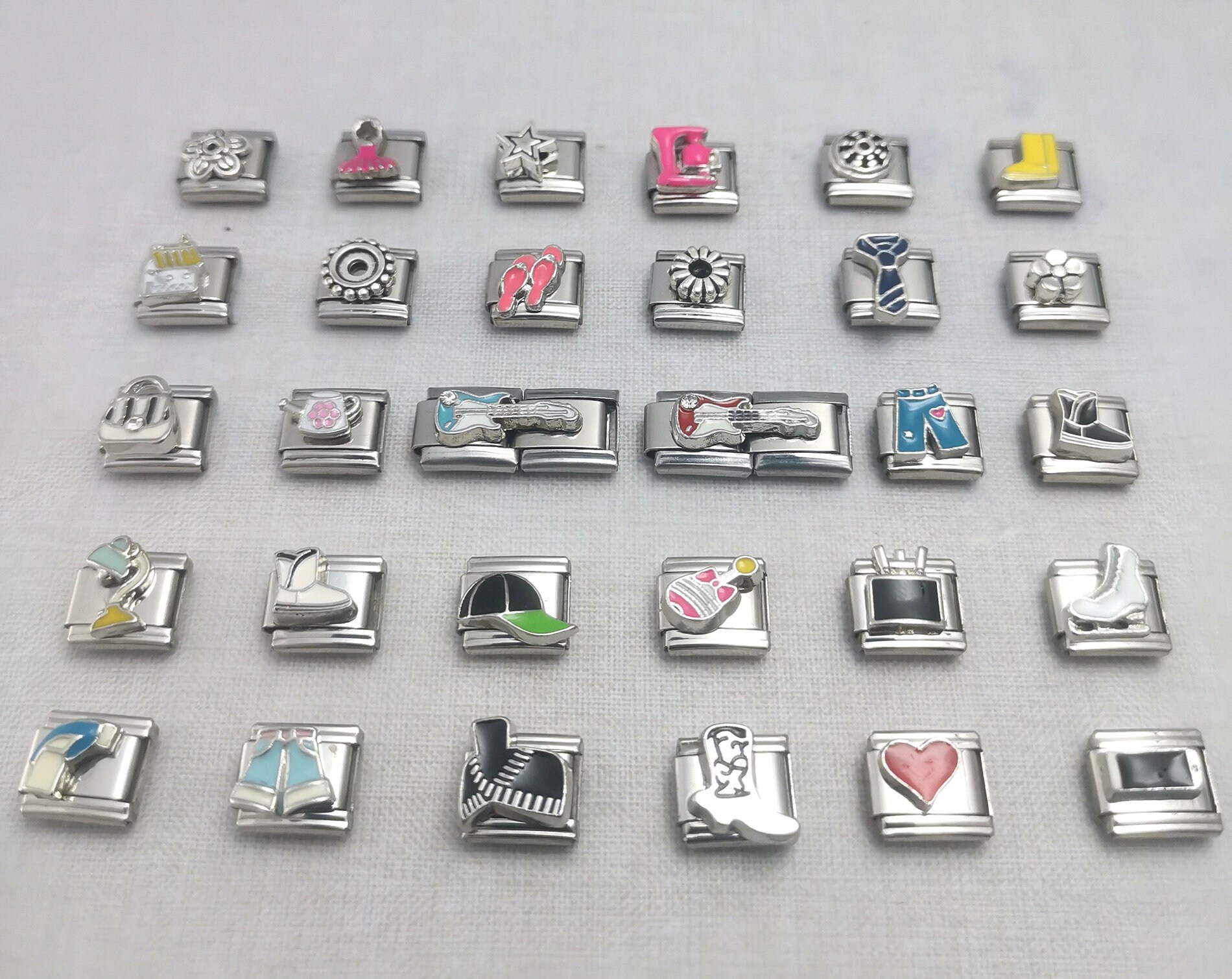 Italian Charms Classic 9mm Size Limited,gold and Stainless Charm Links