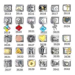 Italian Charms classic 9mm size,gift for her,stainless links ,Custom bracelet, Your choice,Pyramid, axe, bell, beard  L5